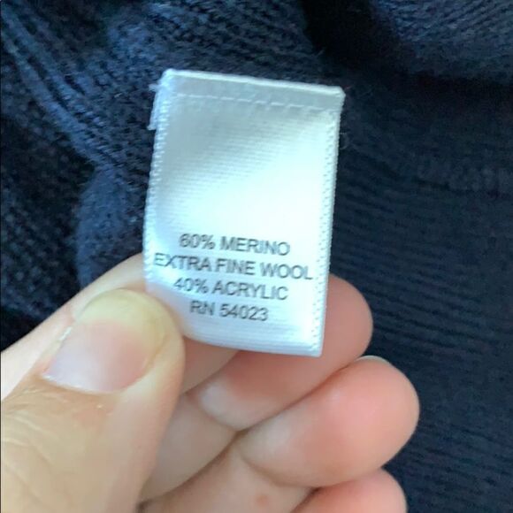 Banana republic navy blue merino wool sweater - Picture 3 of 3